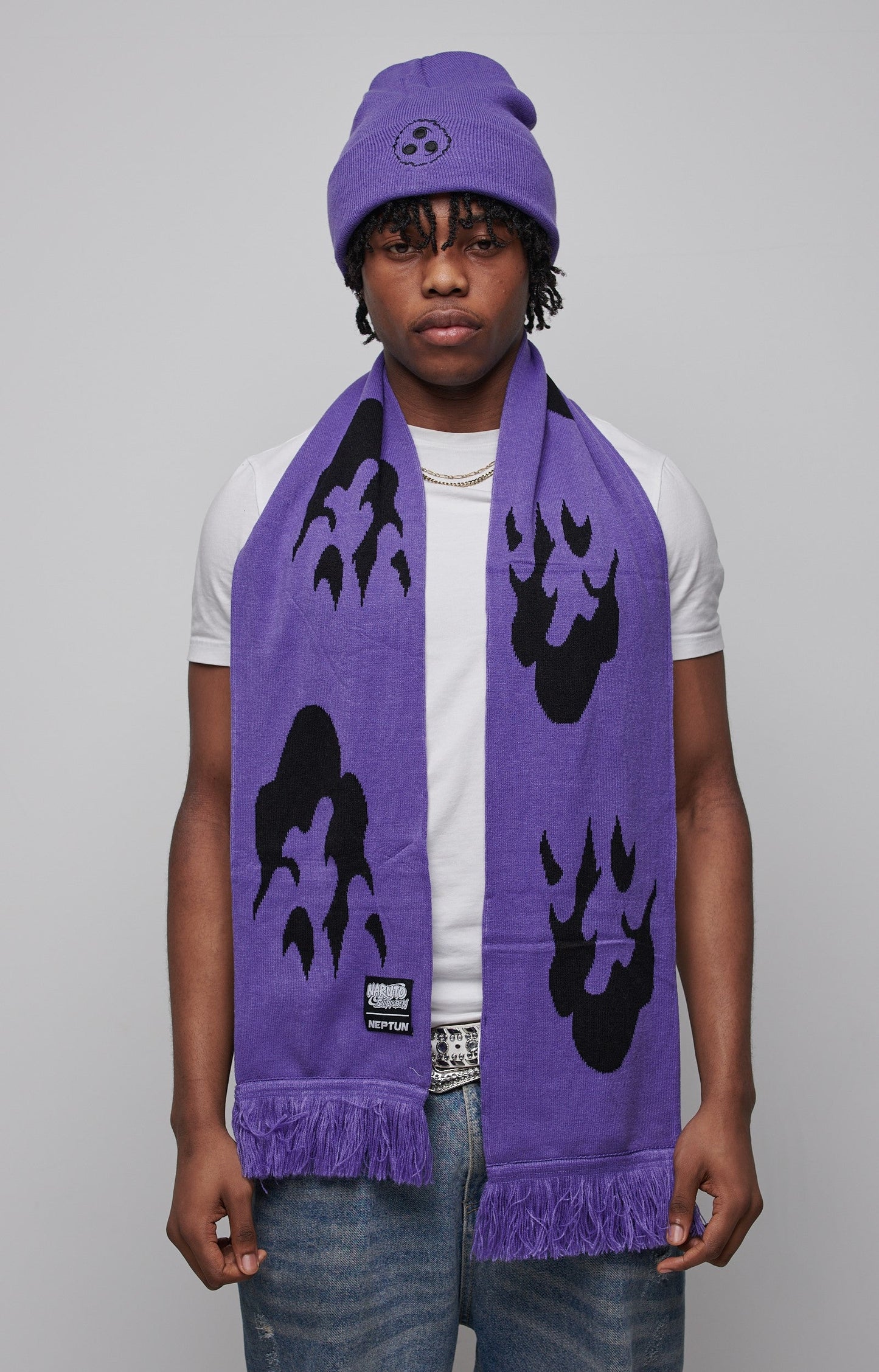 Naruto Sasuke Anime Cotton Scarf - High Quality One Size Manga Fan Accessory