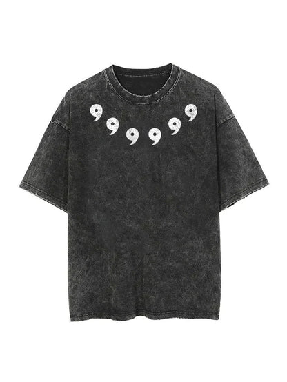Six Pathes Vintage Washed Oversize Tee: Soft Cotton, Relaxed Streetwear