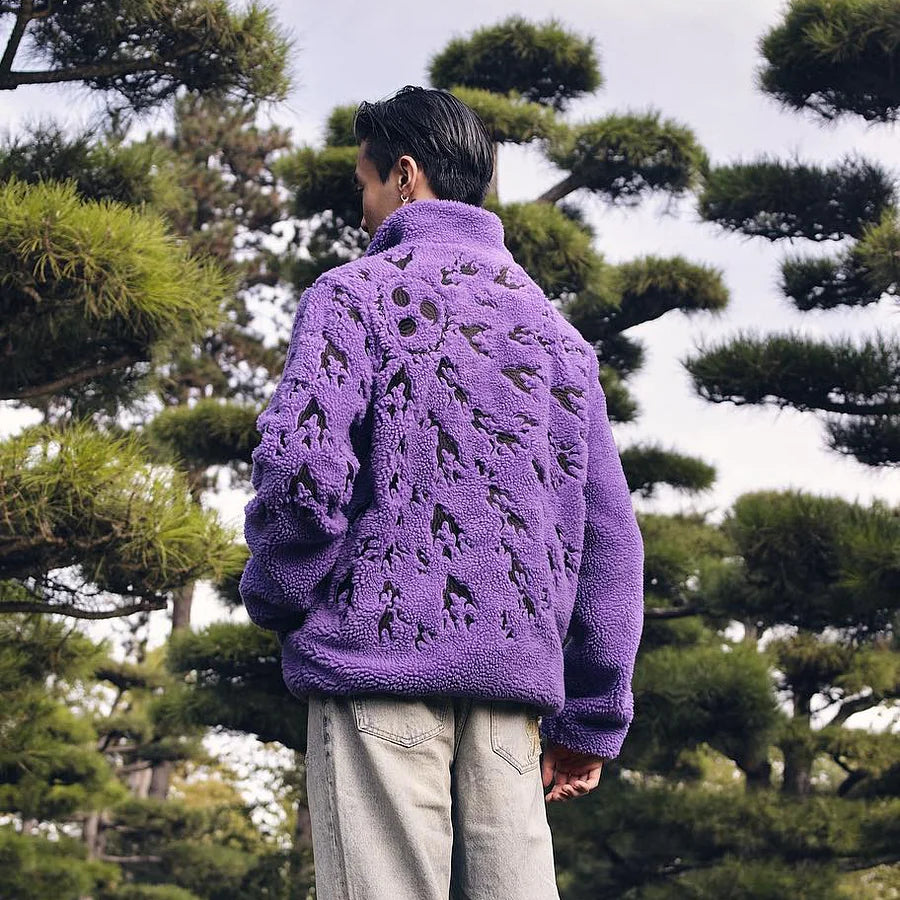 PREORDER: Cursed Mark Embroidered Fleece Jacket
