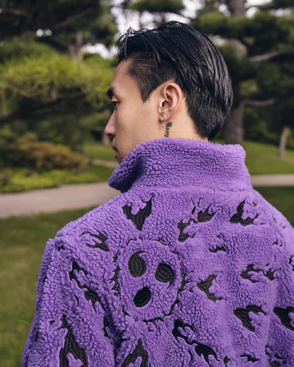 PREORDER: Cursed Mark Embroidered Fleece Jacket