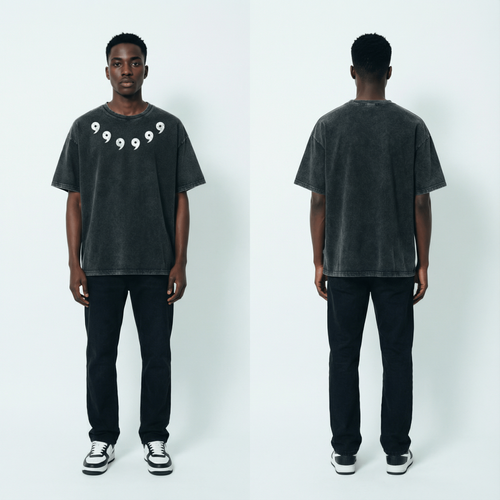 Six Paths Vintage Distressed Oversize Tee: Soft Cotton, Relaxed Streetwear