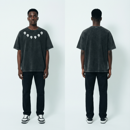 Six Paths Vintage Distressed Oversize Tee: Soft Cotton, Relaxed Streetwear