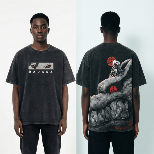 Madara Kuruma Vintage Distressed Oversize Tee: Soft Cotton, Relaxed Streetwear